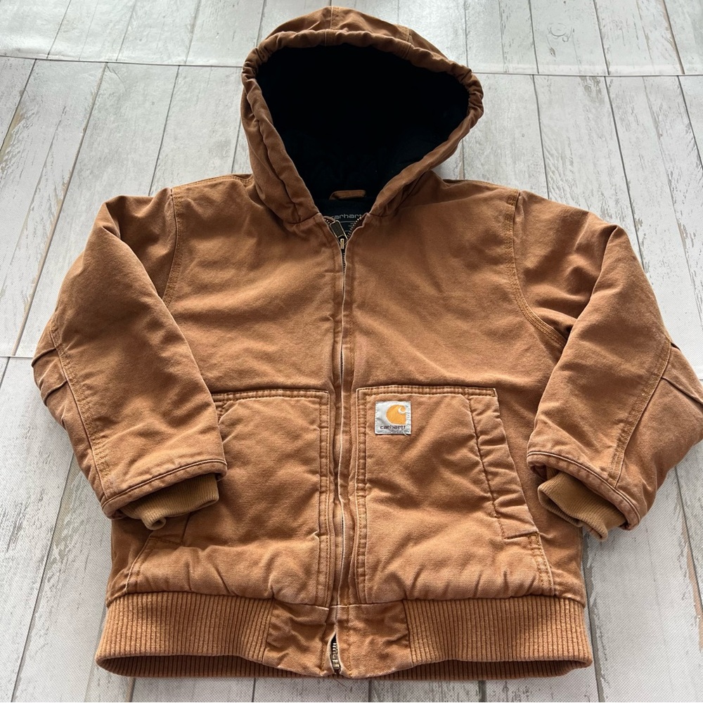 Carhartt Kids/Youth Active Hooded Jacket Quilt Lined Active Jacket Sz7